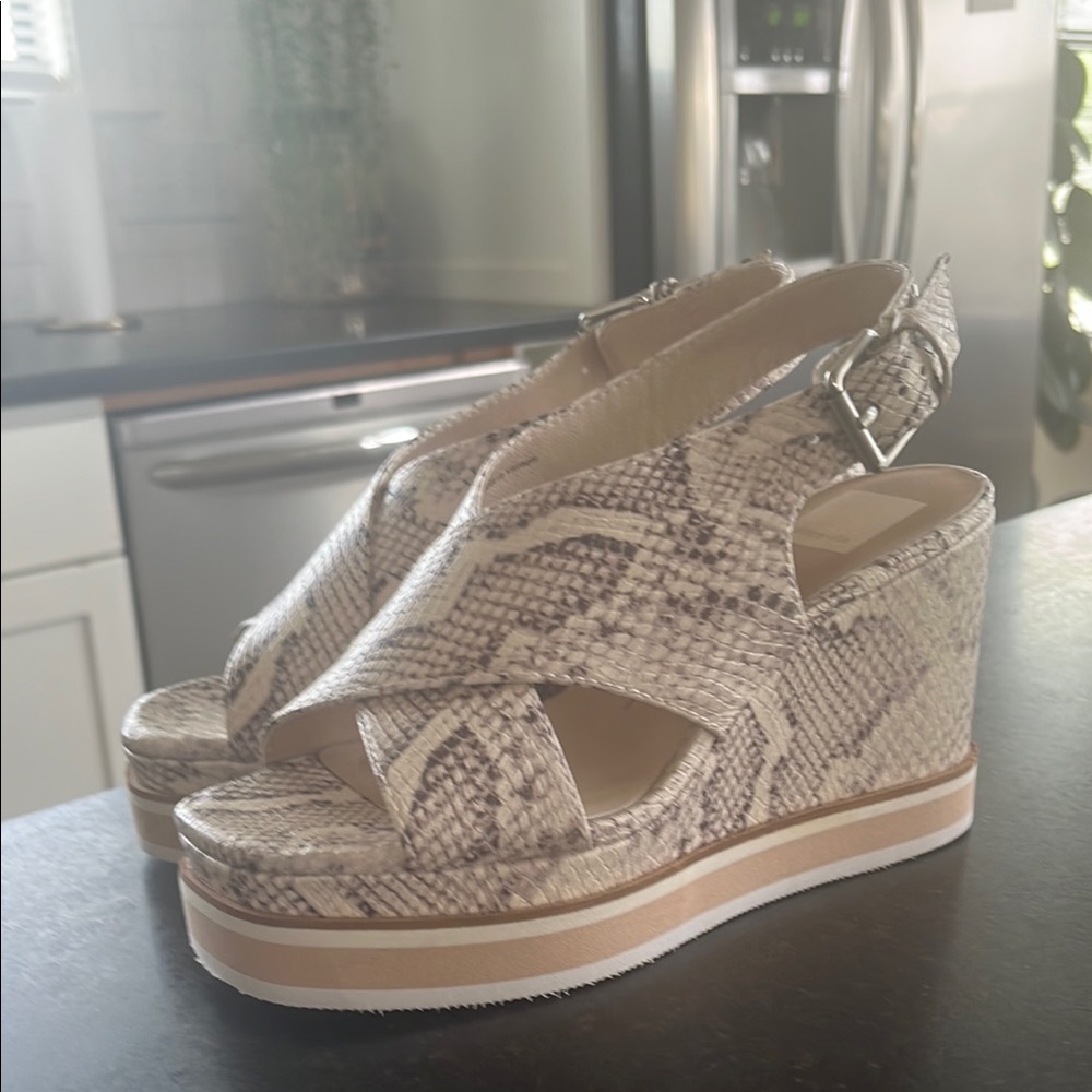 Dolce Vita Snakeskin Pattern Wedge Sandals